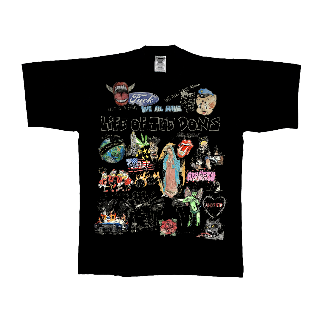 LOTD MURAL T-SHIRT IN BLACK