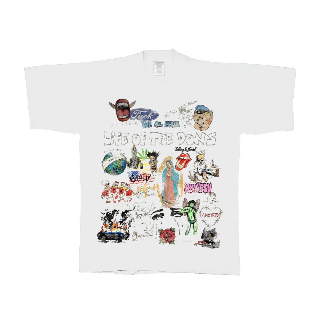 LOTD MURAL T-SHIRT IN WHITE