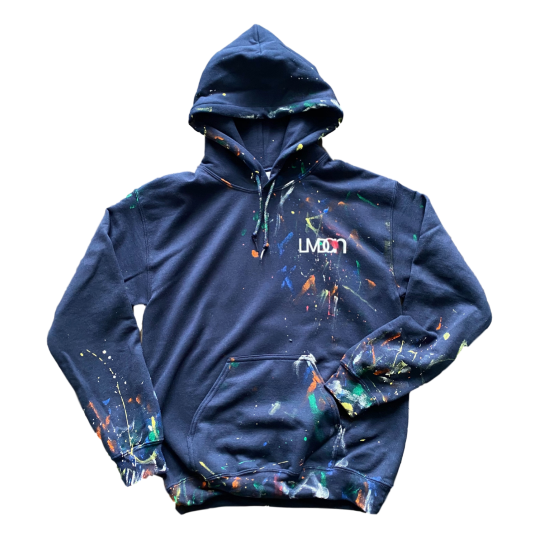 PAINTERS HOODIE IN NAVY